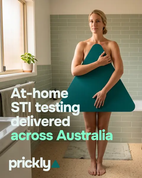 Prickly | At-home STI testing delivered across Australia. Digitally generated figure. Credit: Prickly.